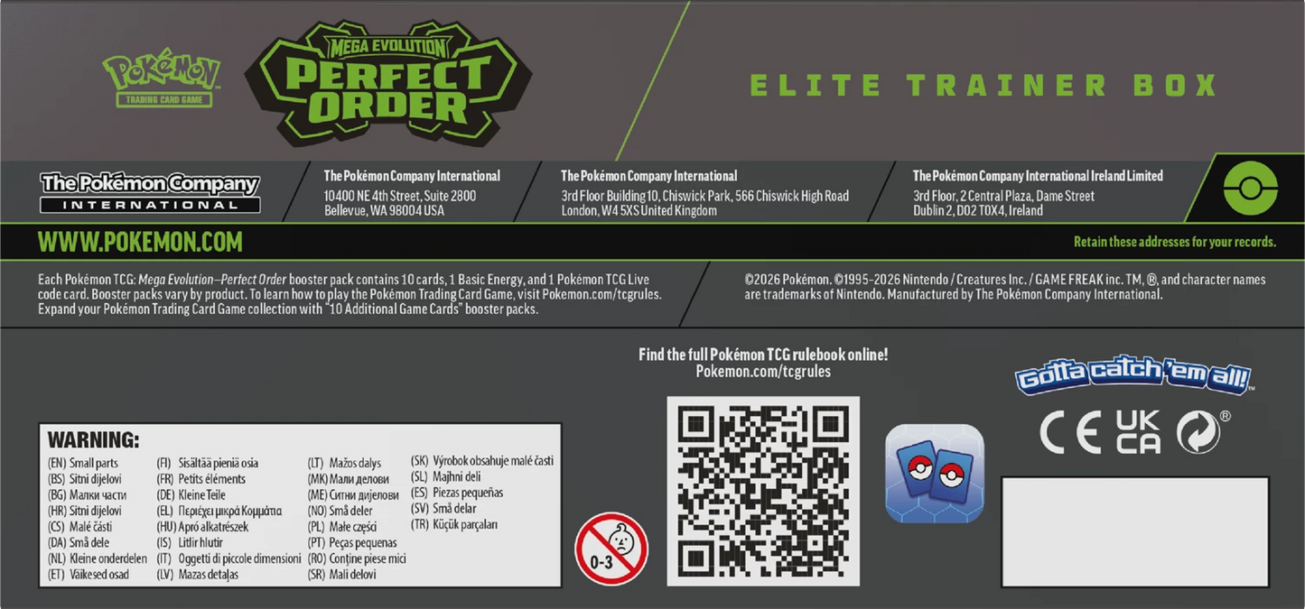 Pokémon TCG: ME03 Perfect Order Elite Trainer Box