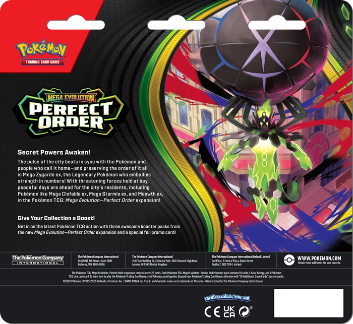 Pokémon TCG: ME03 Perfect Order Three Pack Blister