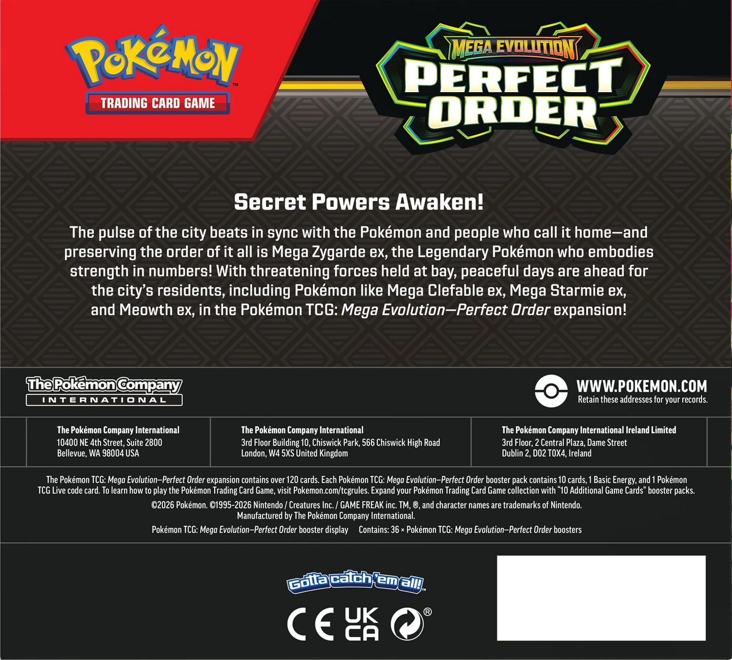 Pokémon TCG: ME03 Perfect Order Booster Display (36 Packs)