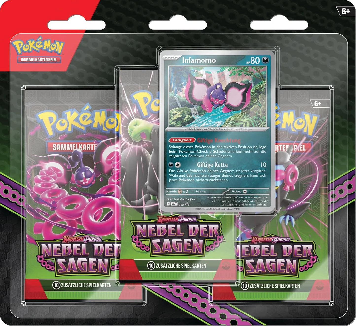 Pokémon TCG: Scarlet & Violet SV06.5 – Shrouded Fable 3-Pack Blister Pecharunt