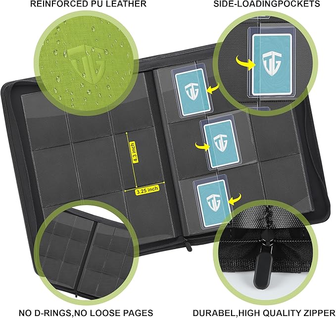 TCGuard - 9-Pockets Toploader Binder - Olive Green