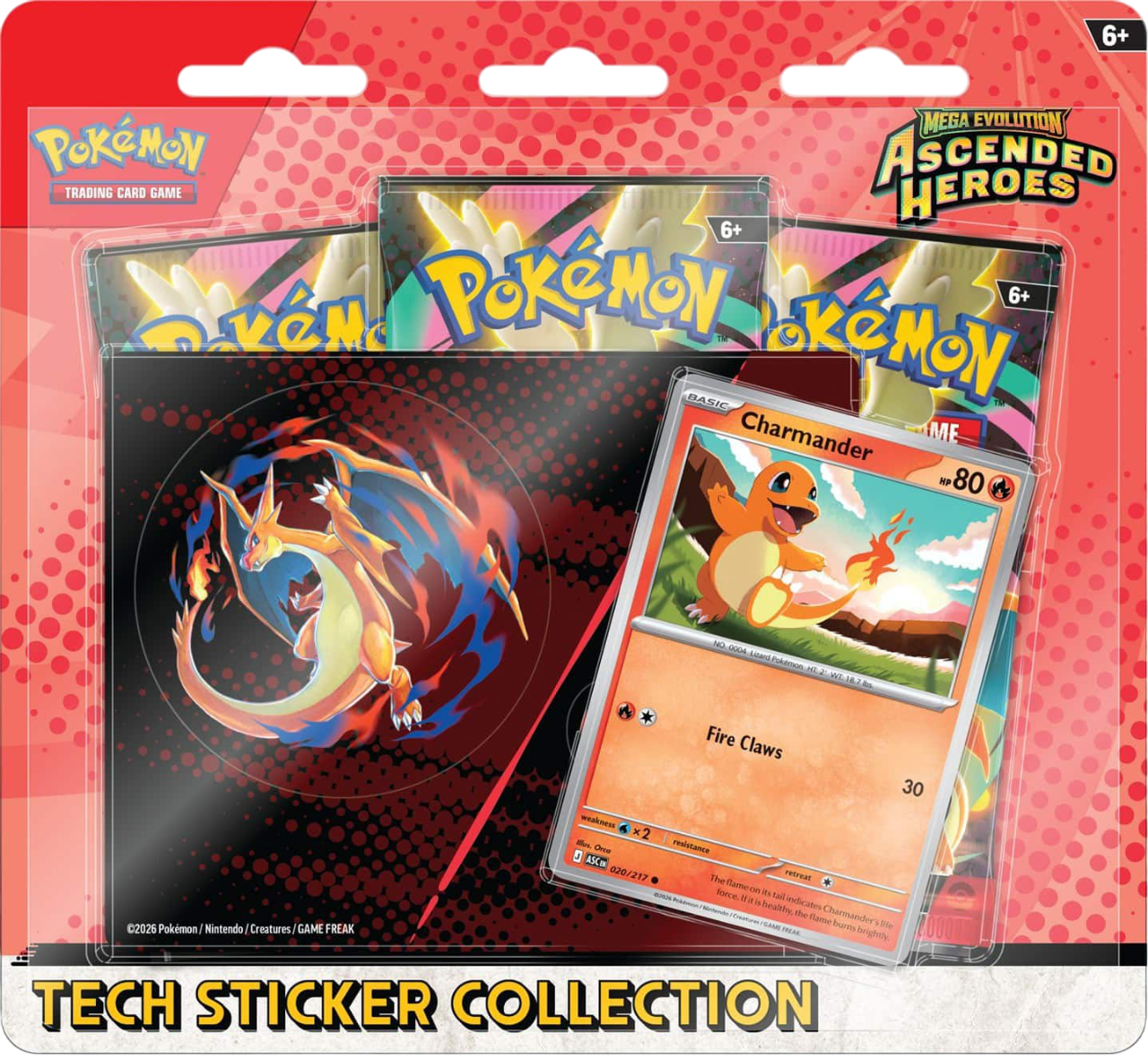Pokémon TCG: ME2,5 Ascended Heroes! Tech Sticker Collections Charmander