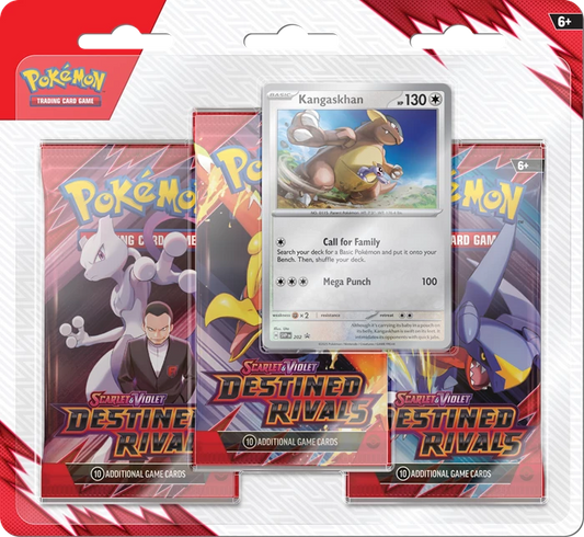 Pokémon SV10 Destined Rivals Kangaskhan Three Pack Blister