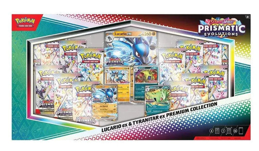 Pokémon TCG: Prismatic Evolutions – Lucario ex & Tyranitar ex Premium Collection