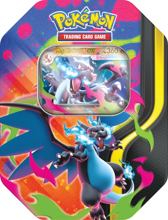 pokemon mega evolution cards charizard Pokémon TCG: Mega Evolution – Mega Charizard X Tin – www.pokefaust.ch