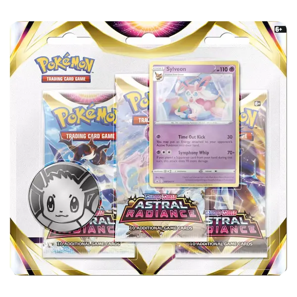 Pokemon TCG: Sword & Shield S10 Astral Radiance 3-Pack Blister Sylveon