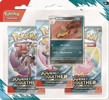 Pokemon Sv09 Journey Together 3-Pack Blister Scrafty