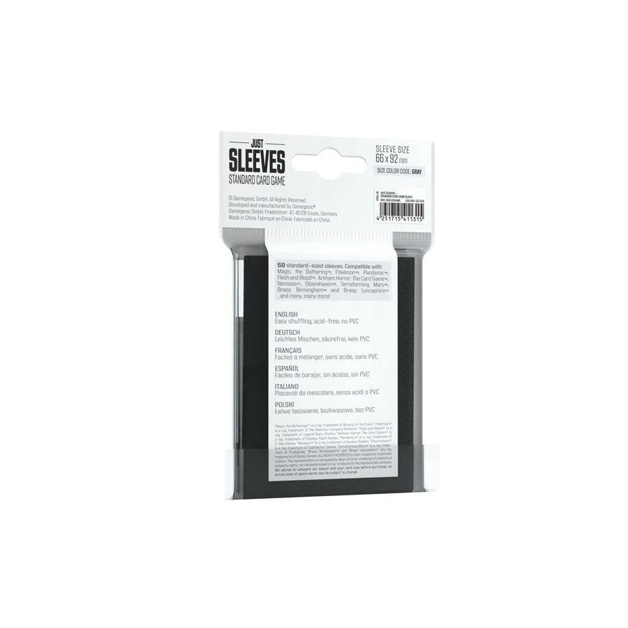 Just Sleeves – Standard Card Game Sleeves (Black)