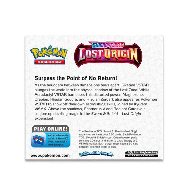 Pokémon TCG Lost Origin Booster Box (SWSH11)