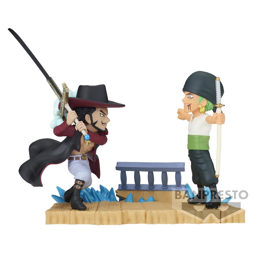 Merchandise - One Piece - Banpresto World Log Stories Figure - Roronoa Zoro vs. Dracule Mihawk