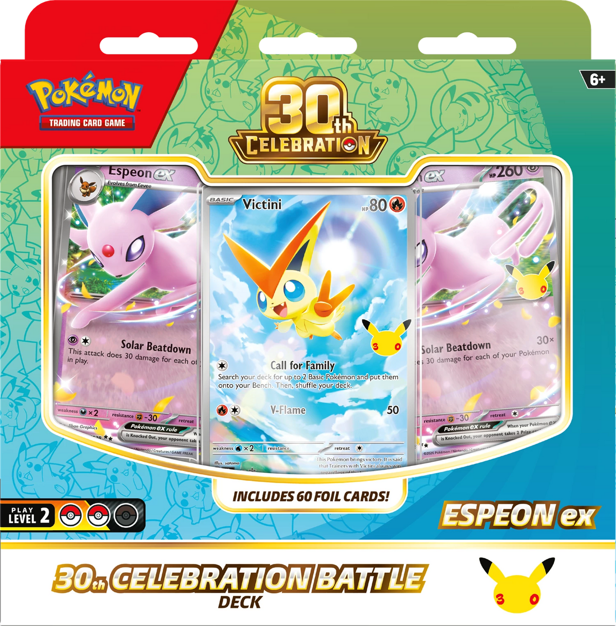 Pokémon TCG: 30th Celebration Battle Deck Collection 2026 – Espeon and Umbreon Bundle (2 Decks)