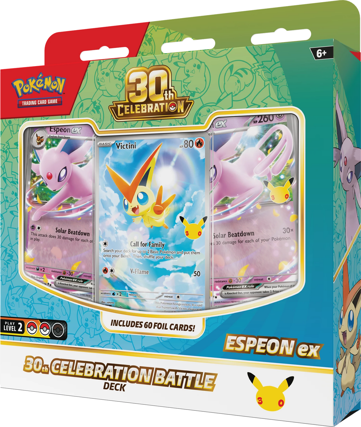 Pokémon TCG: 30th Celebration Battle Deck Collection 2026 – Espeon and Umbreon Bundle (2 Decks)