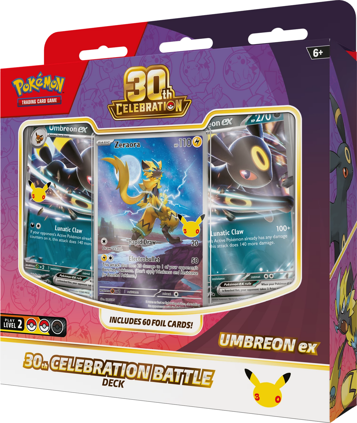 Pokémon TCG: 30th Celebration Battle Deck Collection 2026 – Espeon and Umbreon Bundle (2 Decks)