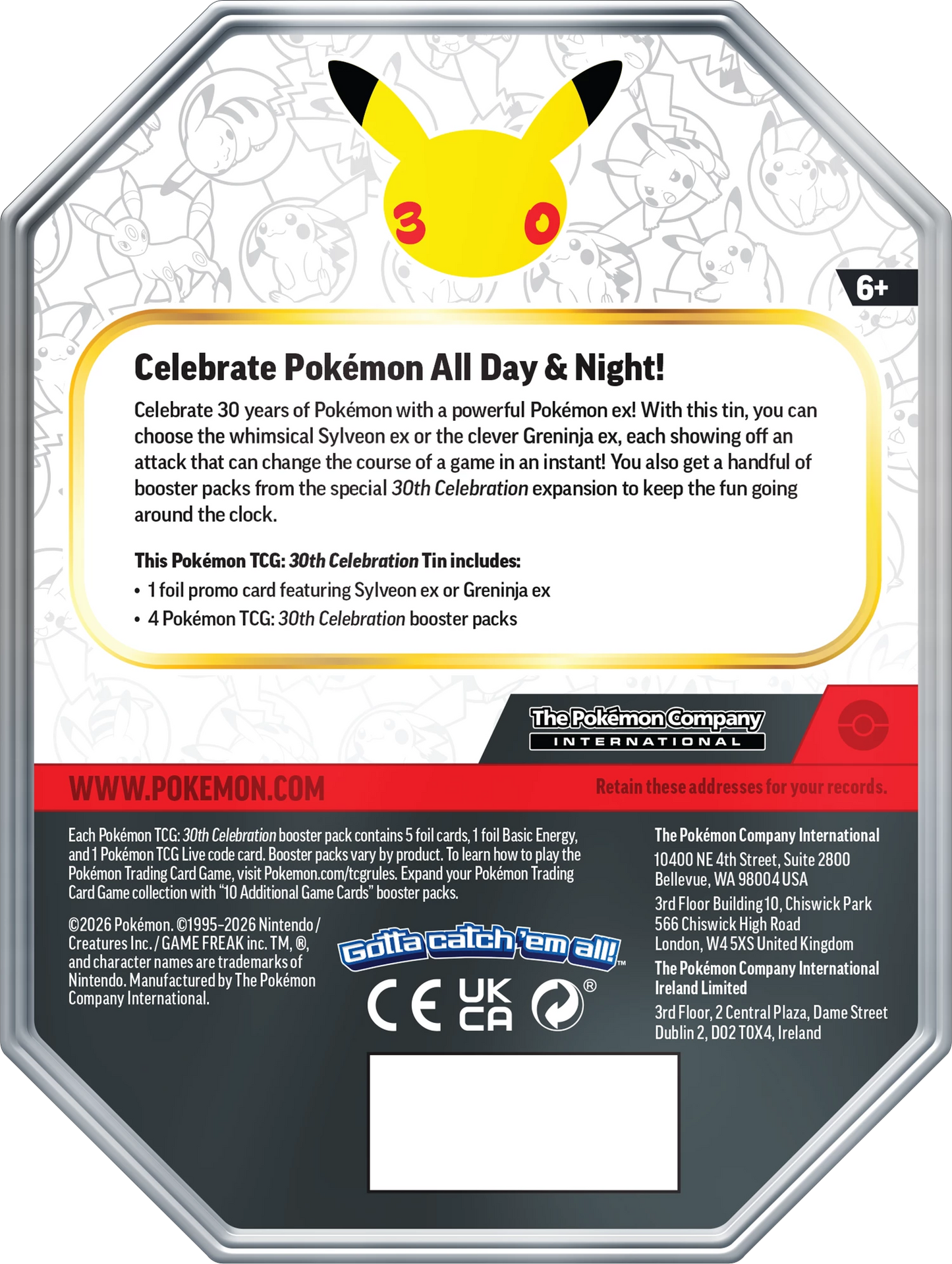 Pokémon TCG 30th Celebration Greninja ex Tin