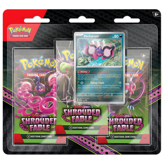 Pokémon TCG: Scarlet & Violet SV06.5 – Shrouded Fable 3-Pack Blister Pecharunt