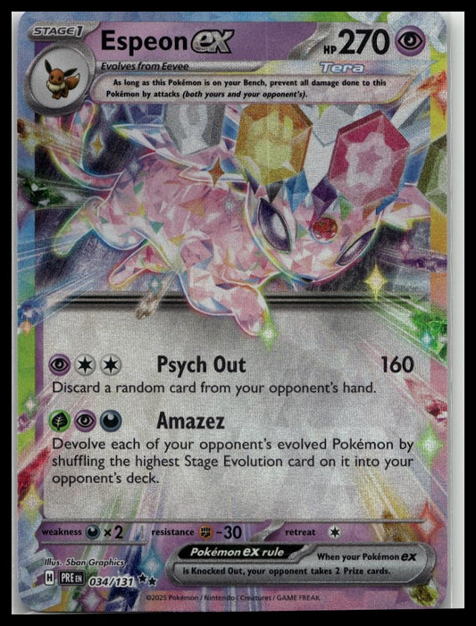 SV: Prismatic Evolutions #034/131 Espeon ex