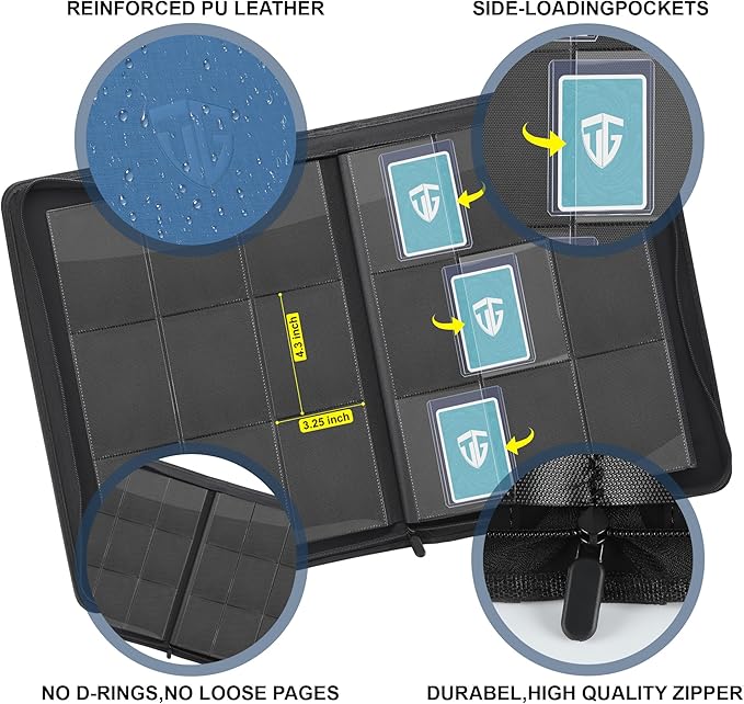 TCGuard  - 9-Pockets Toploader Binder - Navy Blue