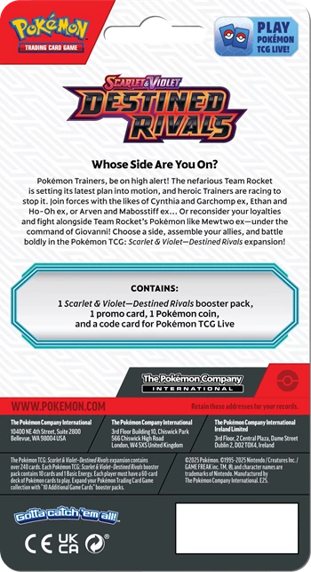Pokémon SV10 Destined Rivals Evee Checklane Blister