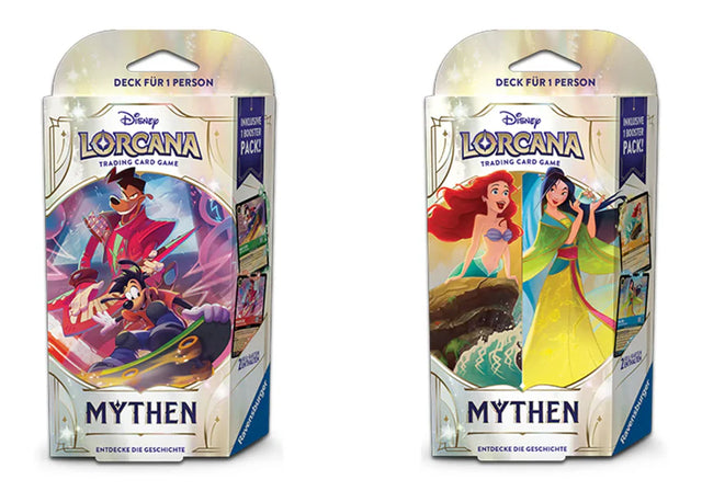 Disney Lorcana: Fabled Starter Decks (Amber/Sapphire & Ruby/Emerald) — Set of 2