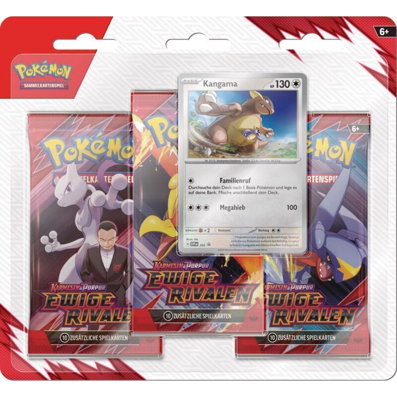 Pokémon SV10 Destined Rivals Kangaskhan Three Pack Blister