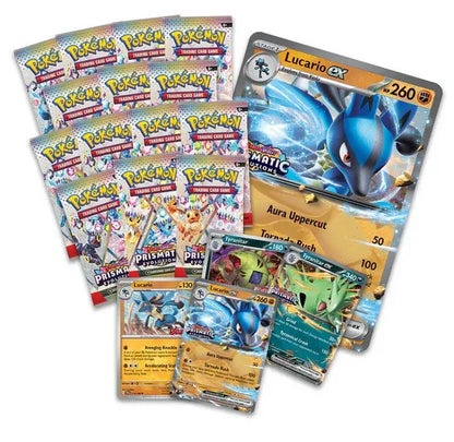 Pokémon TCG: Prismatic Evolutions – Lucario ex &amp; Tyranitar ex Premium Collection