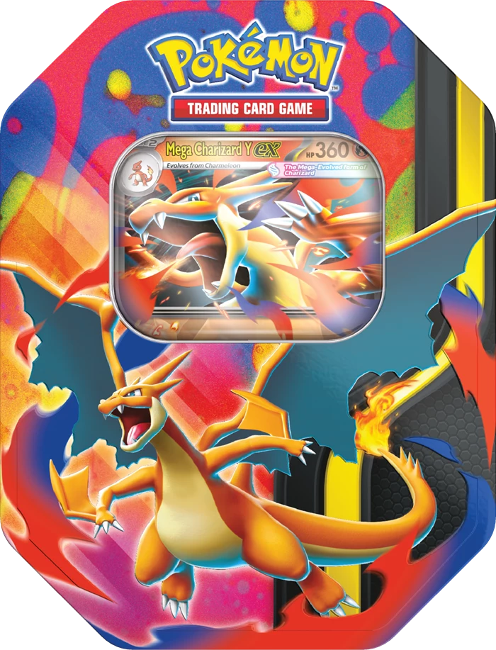 Pokémon TCG: Mega Evolution – Mega Charizard Y Tin
