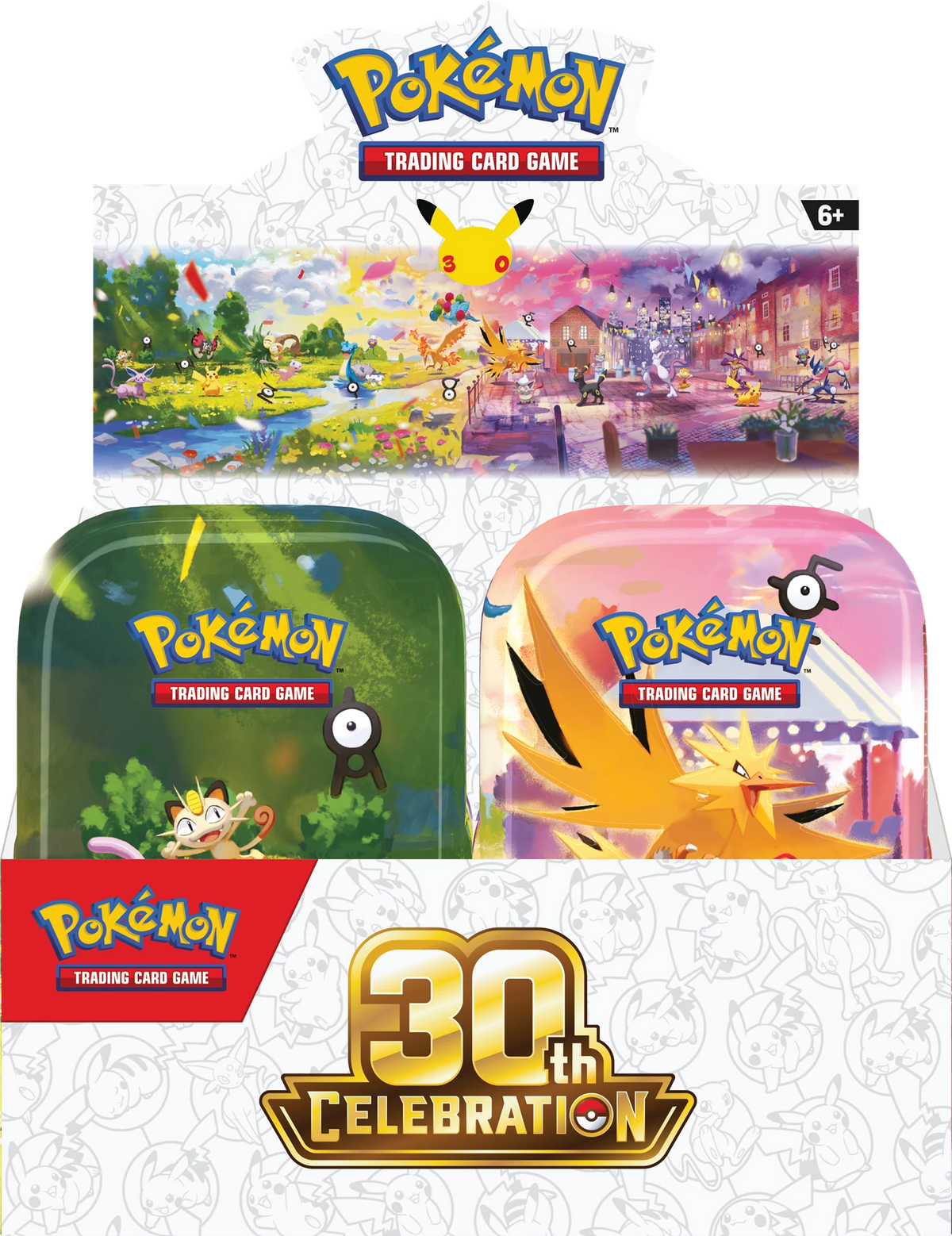 Pokémon TCG 30th Celebration Mini Tin Display (10 Tins)
