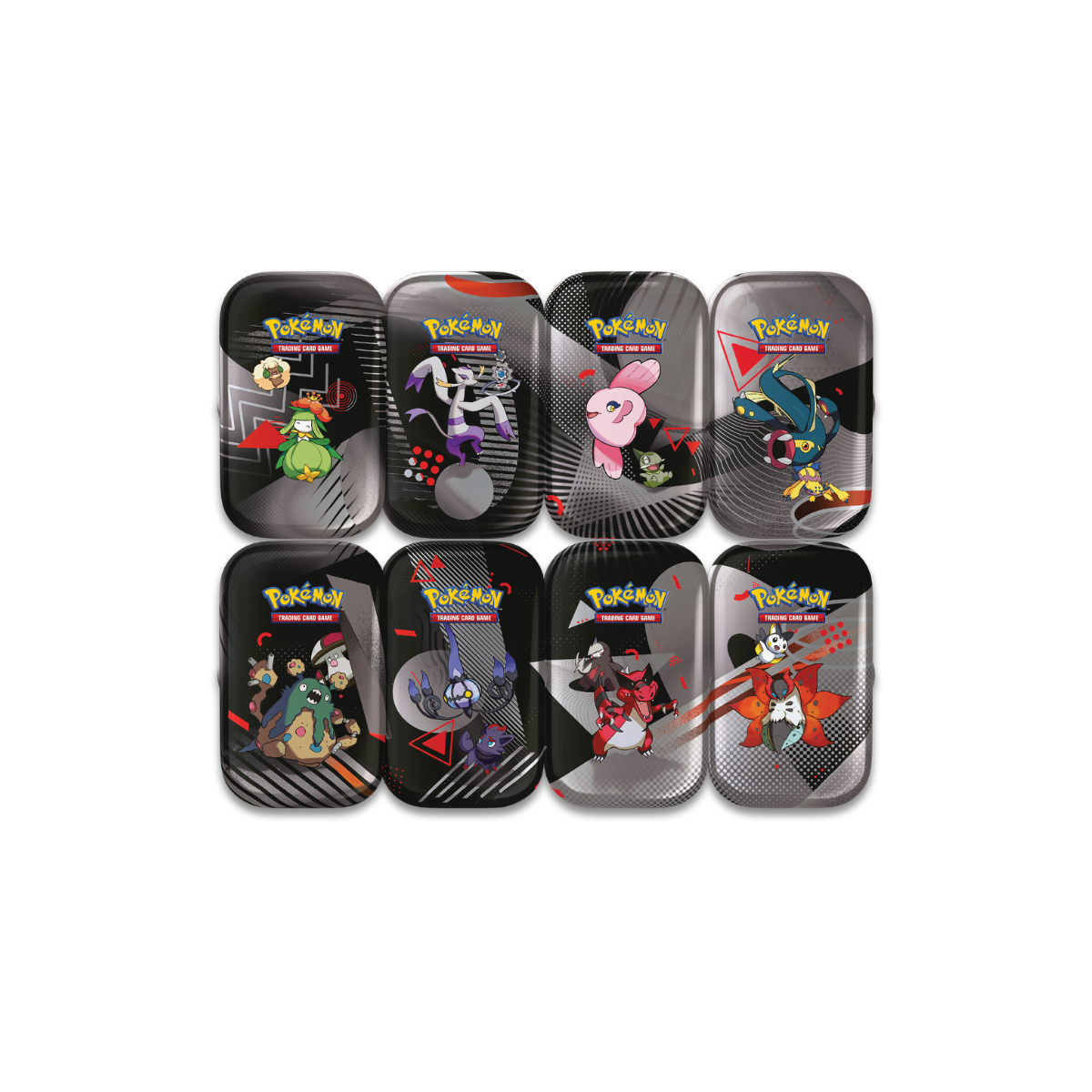 Pokemon Scarlet & Violet Black Bolt & White Flare Unova Mini Tins (Set of 8 Tins)