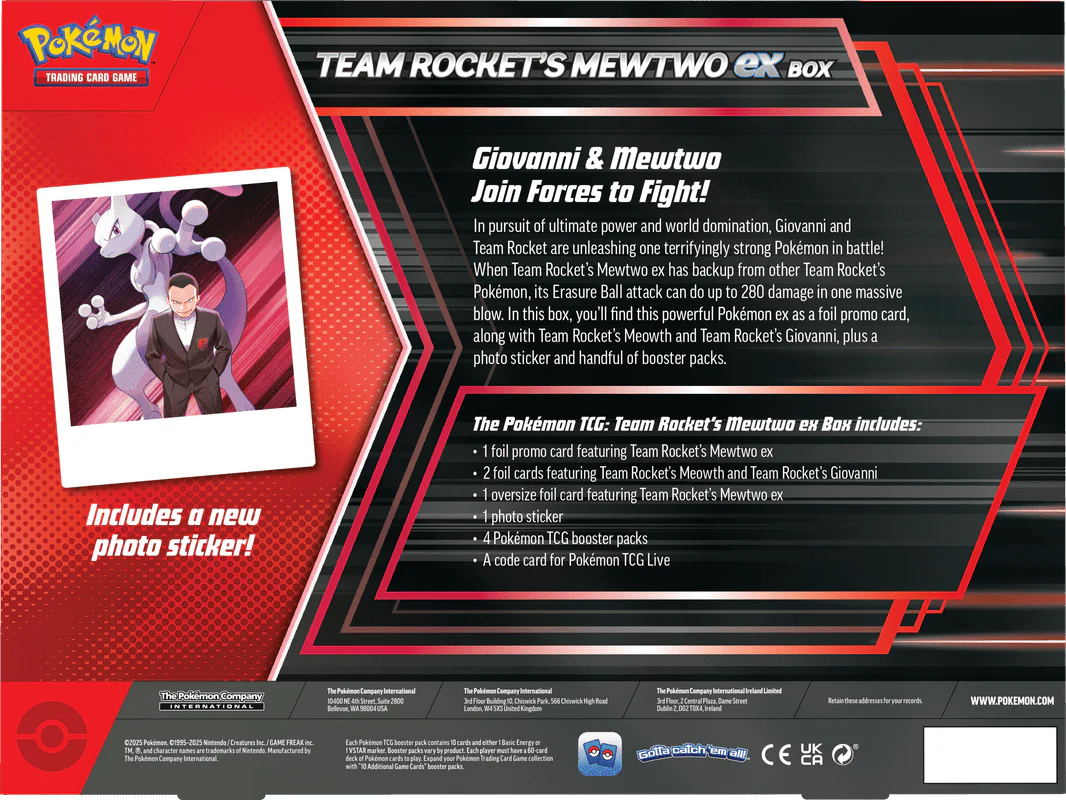 Pokémon Team Rocket's Mewtwo ex Box