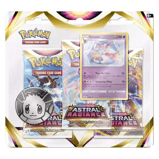 Pokemon TCG: Sword & Shield S10 Astral Radiance 3-Pack Blister Sylveon