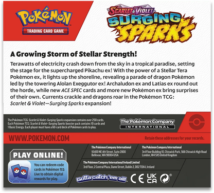 Pokémon TCG: Scarlet and Violet SV08 Surging Spark Booster Display