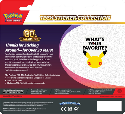 Pokémon TCG 30th Celebration Tech Sticker Collection