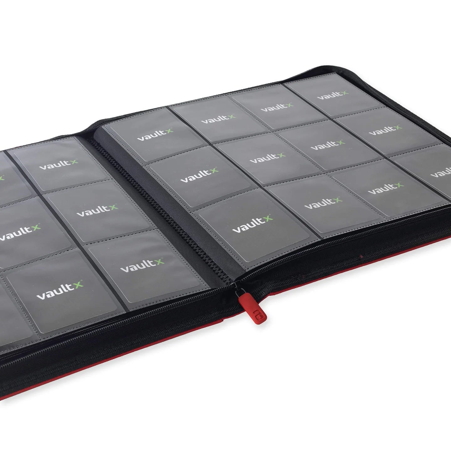 Exo-Tec Zip Binder 12-Pocket Sideloading Trading Carde Binder - Red