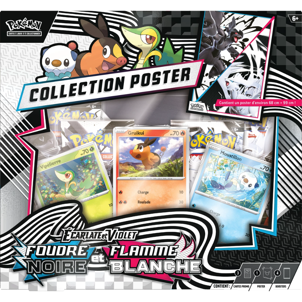 Pokémon TCG: Scarlet & Violet 10.5 Black Bolt & White Flare Unova Poster Collection
