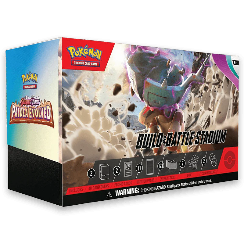 Pokémon Scarlet and Violet SV02 Paldea Evolved Build and Battle Stadium (11 Boosters)