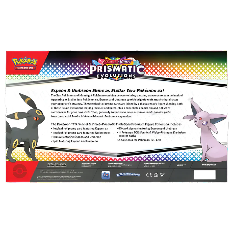 Pokémon TCG: Scarlet & Violet SV8.5 – Prismatic Evolutions Premium Figure Collection (Espeon & Umbreon)