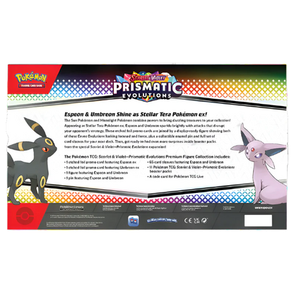 Pokémon TCG: Scarlet & Violet SV8.5 – Prismatic Evolutions Premium Figure Collection (Espeon & Umbreon)