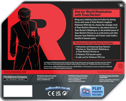 Pokémon TCG: Scarlet &amp; Violet – Team Rocket Tin (Amerikanische Ausgabe)