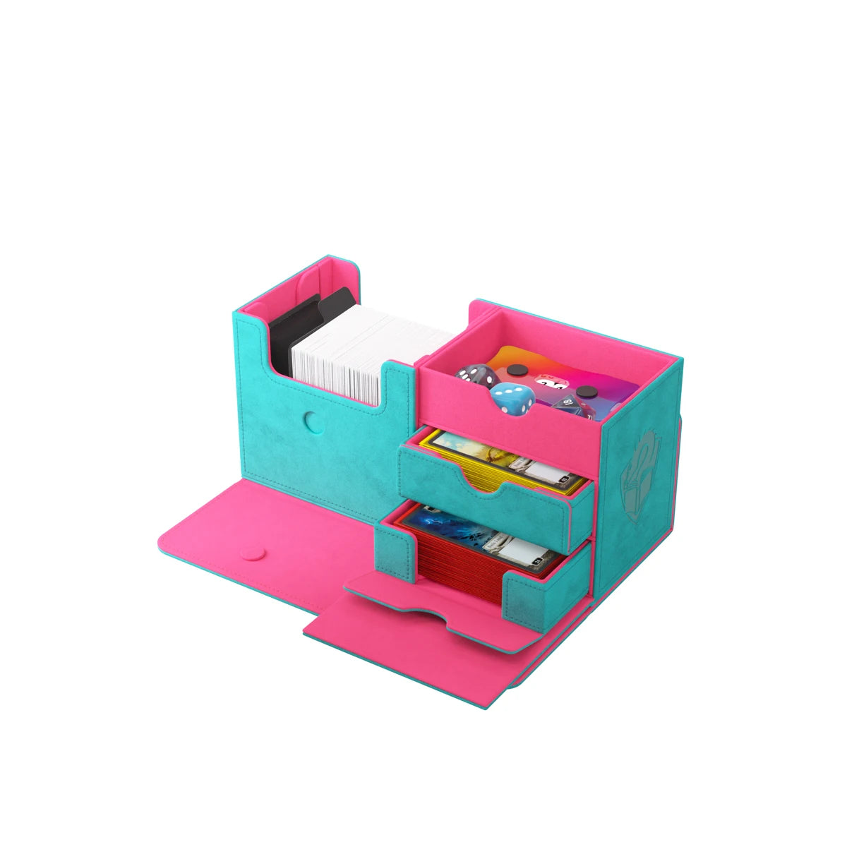 Gamegenic – The Academic 133+ XL Deck Box (Teal/Pink)